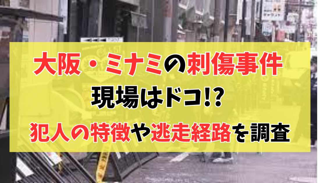 大阪ミナミ刺傷事件現場の場所や犯人調査